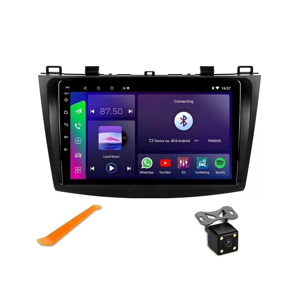 JMANCE 9 inch  CarPlay & Android Auto Car Stereo Receiver, Car Radio suitable with 2010-2013 Mazda 3 with backup camera