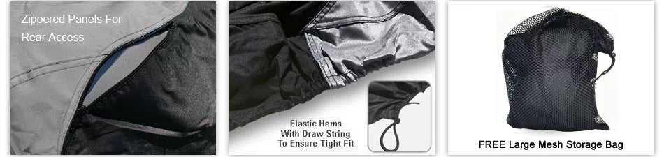 Weatherproof Jet Ski protector For KAWASAKI Jet Ski Ultra 300X 2007-2013 - GRAY / Black Color - All climate - Trailerable - Protects from Rain, Sun, And More! Includes Trailer Straps And Storage Bag