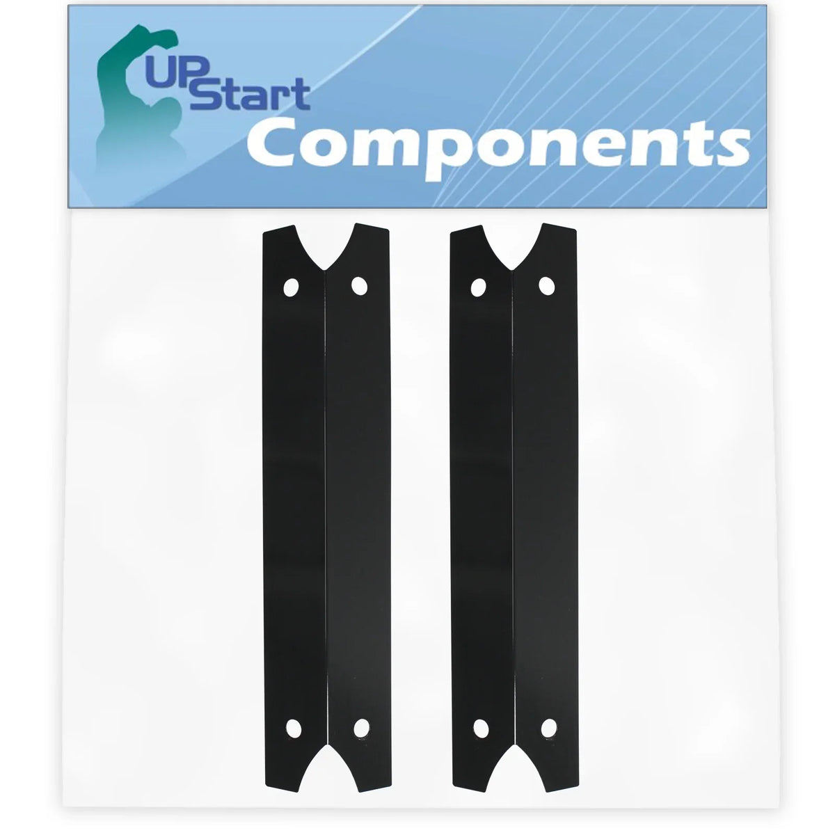 2-Pack BBQ Grill Heat Shield Plate Tent Replacement Parts for Charmglow 810-6830-0 - suitable Barbeque Porcelain Steel Flame Tamer, Flavorizer Bar, Vaporizer Bar, Burner wrap 17 3/4"