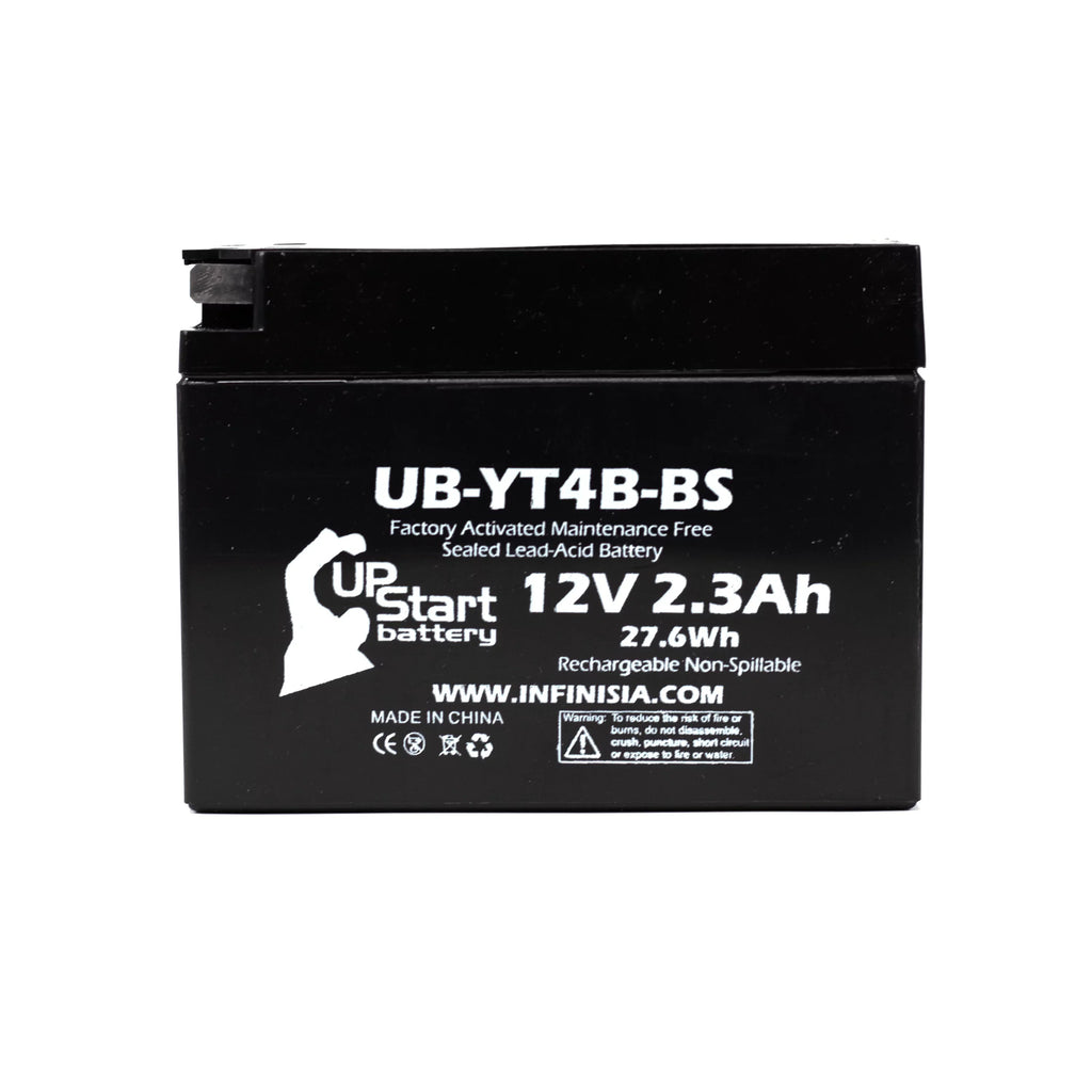 3 Pack - YT4B-BS Battery Replacement for (2.3Ah, 12v, Sealed) Factory Activated, Maintenance Free Battery - suitable with 2015 Yamaha SR400, 2008 Suzuki DR-Z70, 2009 Suzuki DR-Z70