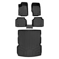 Smartliner SA0568-B0569-D0568 All atmospheric conditions Custom Fit Black 2 Row & Cargo Liner Behind the 2nd Row Floor Mat Liner Set for 2021-2023 Jeep Grand Cherokee L, Black