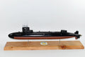 Russell SSN-687 Submarine Model, US Navy, Scale Model, Mahogany, Sturgeon Class. USS Richard B